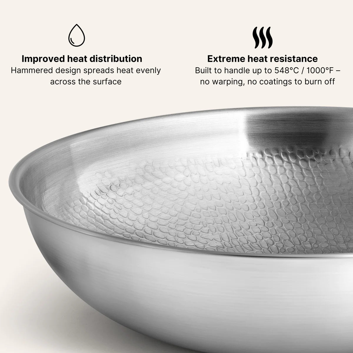 Titanium Hammered Wok Pan - Yūgen Series - HOMESŌKO